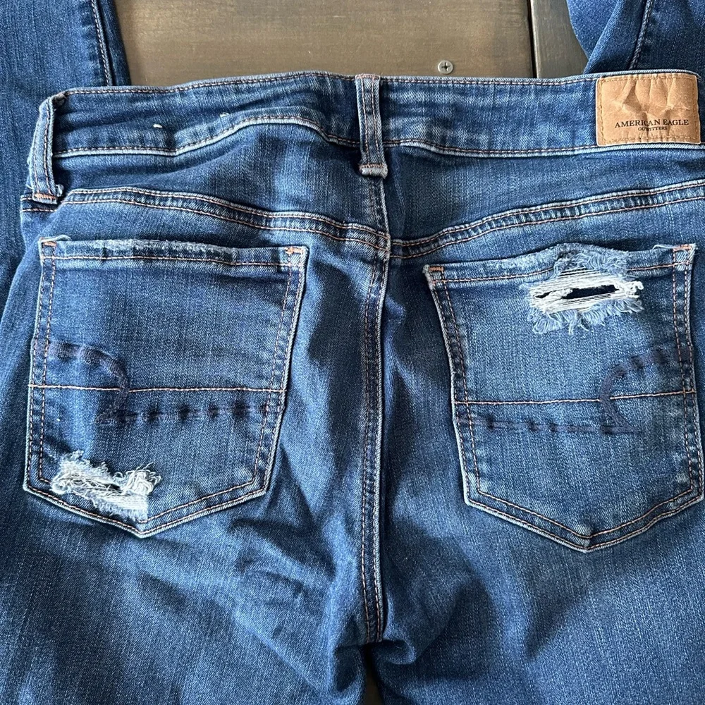 American Eagle highly distressed Jeggings - size 8 long - Picture 6 of 8